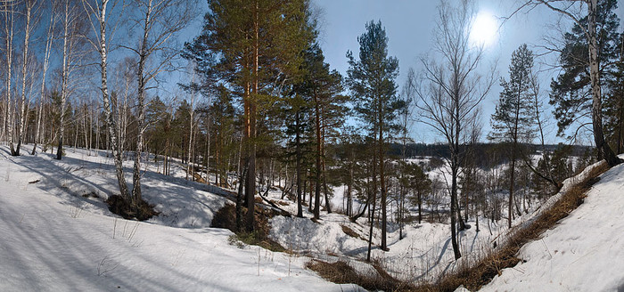 Панорама берега Ушайки